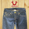 True Religion Jeans Women Size 28 Bobby Style Made in USA Yellow Button Bootcut - Image 7